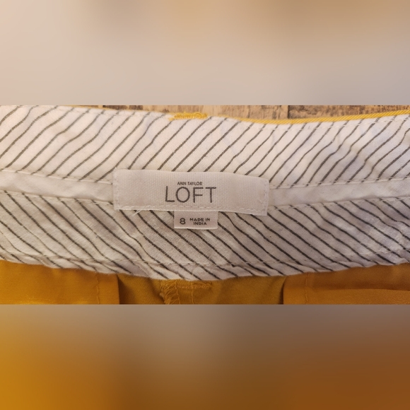 Loft The Riviera Shorts Mustard Yellow Size 8 - Picture 3 of 8